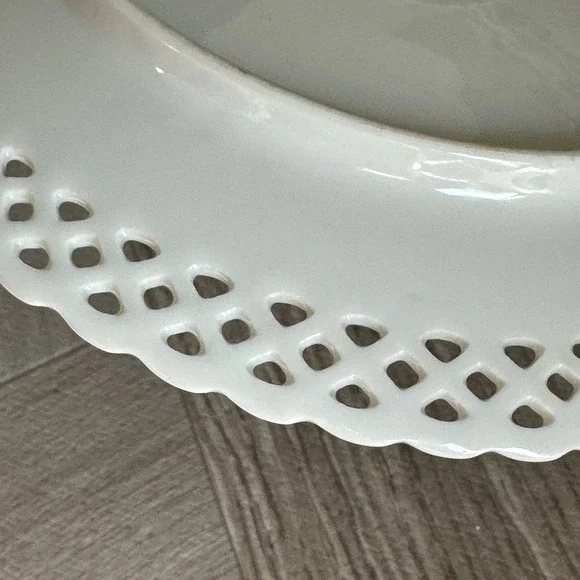 Vintage Germany Floral Reticulated Plate Decorative Display Plate - Picture 3 of 7
